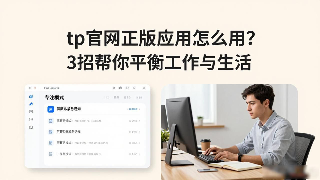 tp官网正版应用怎么用？3招帮你平衡工作与生活