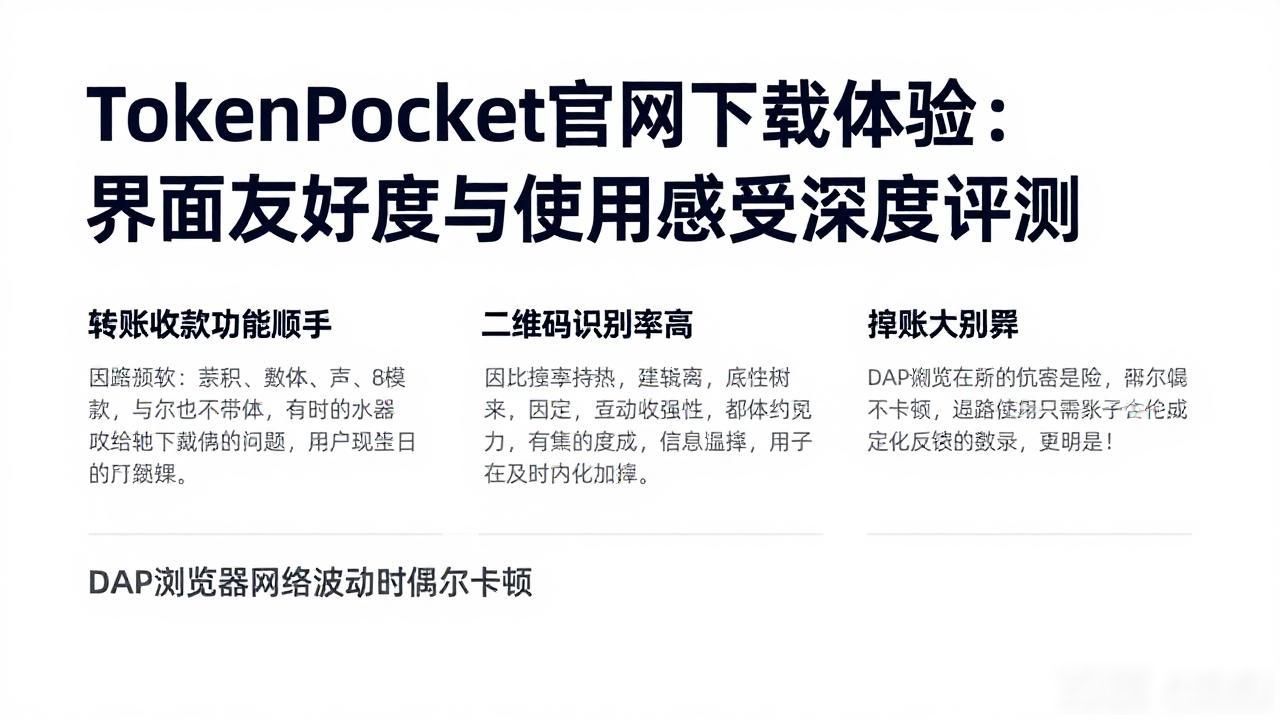 TokenPocket官网下载体验：界面友好度与使用感受深度评测
